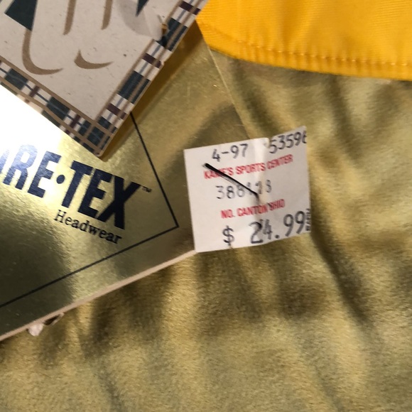 NWT Broner rain hat/yellow Gore-Tex Headwear/Large adult/elastic chin strap - Picture 4 of 12